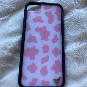 Wildflower iPhone 7 Pink Cow Print Case